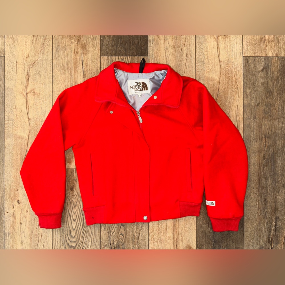 Womens 100% wool vintage North Face jacket